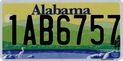 AL license plate 1AB6757