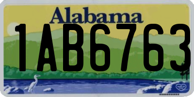 AL license plate 1AB6763