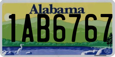 AL license plate 1AB6767