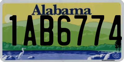 AL license plate 1AB6774