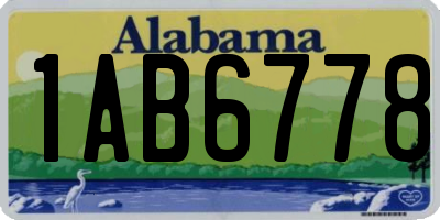 AL license plate 1AB6778