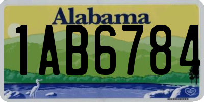 AL license plate 1AB6784