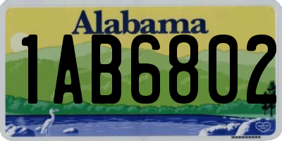 AL license plate 1AB6802