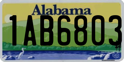 AL license plate 1AB6803