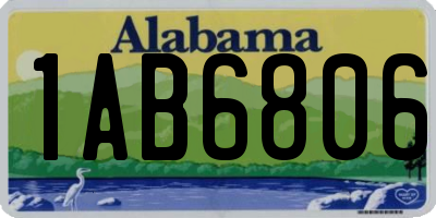 AL license plate 1AB6806