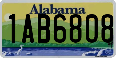 AL license plate 1AB6808