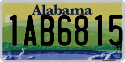 AL license plate 1AB6815