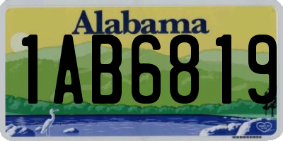 AL license plate 1AB6819