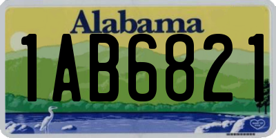 AL license plate 1AB6821