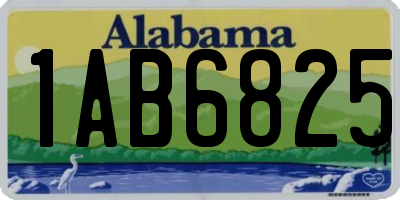 AL license plate 1AB6825