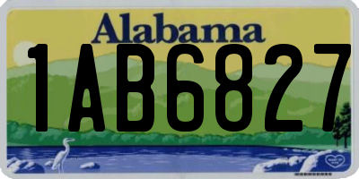 AL license plate 1AB6827