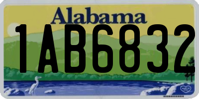 AL license plate 1AB6832