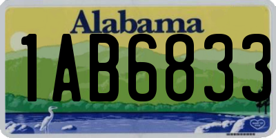 AL license plate 1AB6833