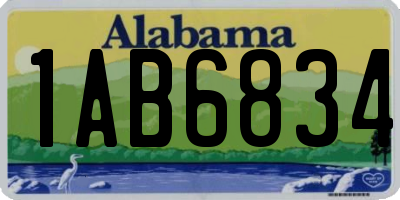 AL license plate 1AB6834