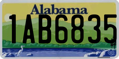 AL license plate 1AB6835