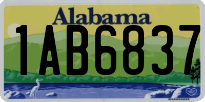 AL license plate 1AB6837