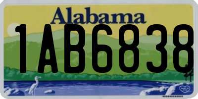 AL license plate 1AB6838