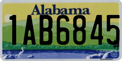 AL license plate 1AB6845