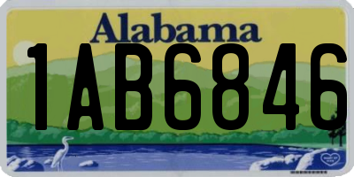 AL license plate 1AB6846