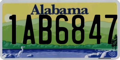 AL license plate 1AB6847