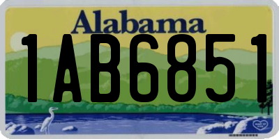 AL license plate 1AB6851