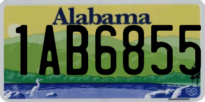 AL license plate 1AB6855