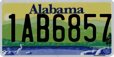 AL license plate 1AB6857