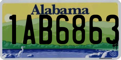 AL license plate 1AB6863