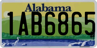 AL license plate 1AB6865