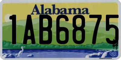 AL license plate 1AB6875