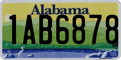 AL license plate 1AB6878