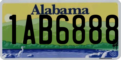 AL license plate 1AB6888