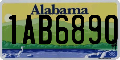 AL license plate 1AB6890