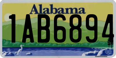 AL license plate 1AB6894