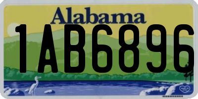 AL license plate 1AB6896