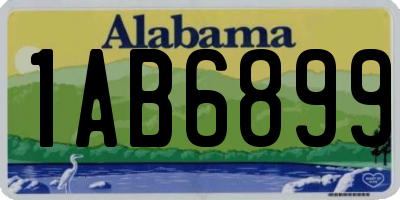 AL license plate 1AB6899