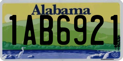 AL license plate 1AB6921