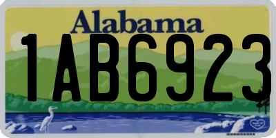 AL license plate 1AB6923