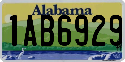 AL license plate 1AB6929