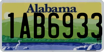 AL license plate 1AB6933