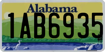 AL license plate 1AB6935