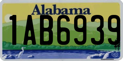 AL license plate 1AB6939