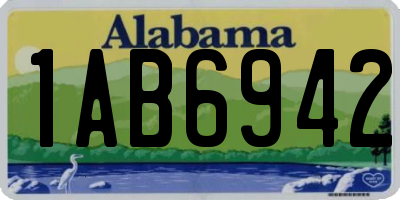 AL license plate 1AB6942