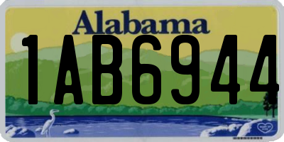 AL license plate 1AB6944