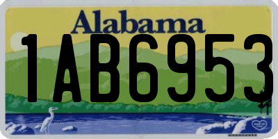 AL license plate 1AB6953