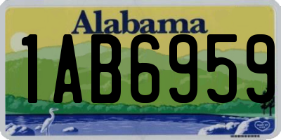 AL license plate 1AB6959