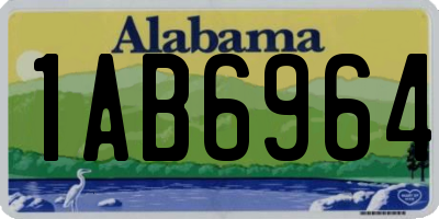 AL license plate 1AB6964