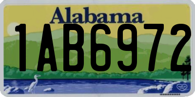 AL license plate 1AB6972