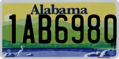 AL license plate 1AB6980