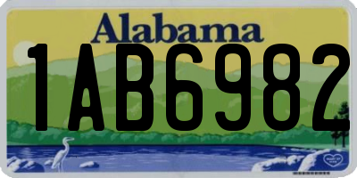 AL license plate 1AB6982